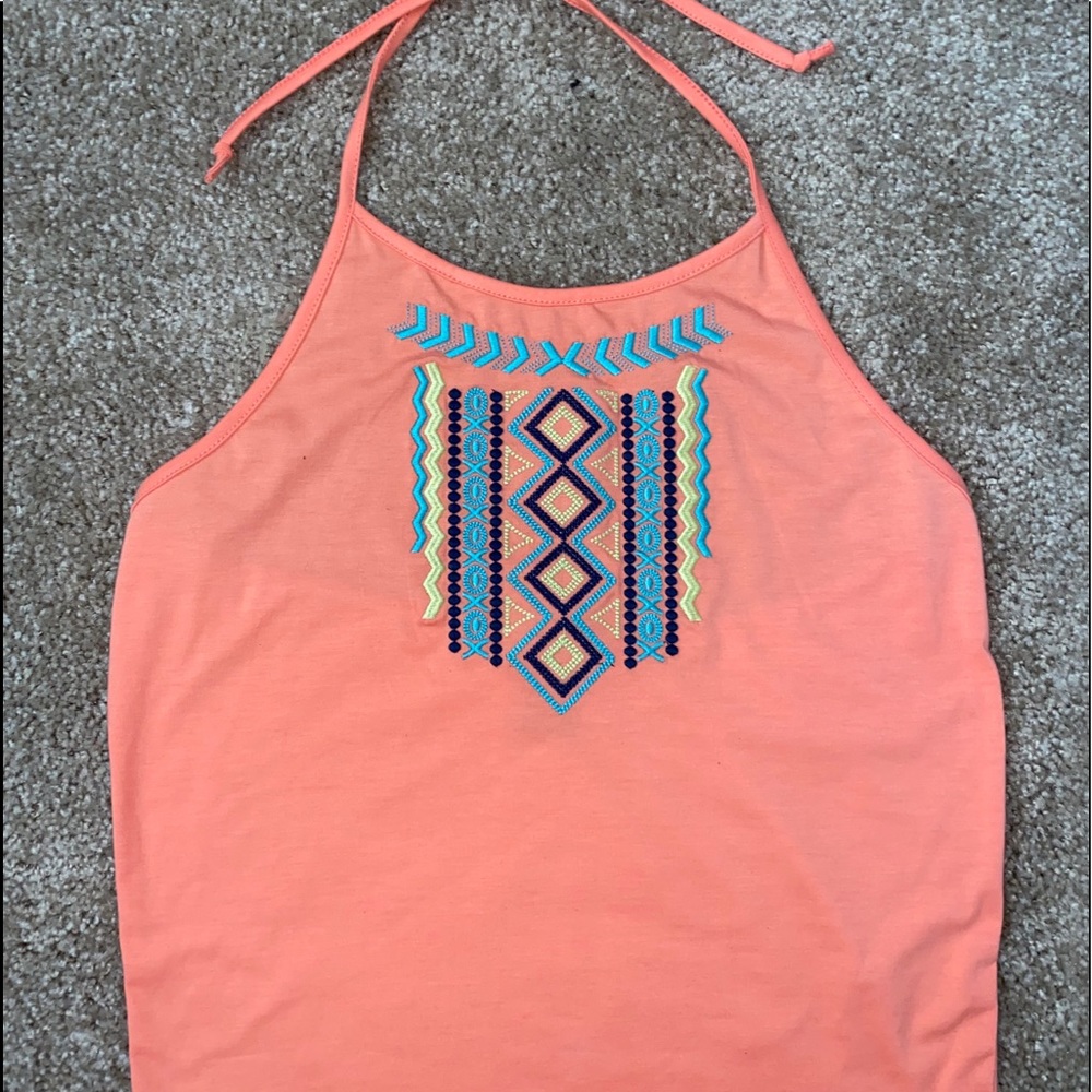 Coral Halter Top